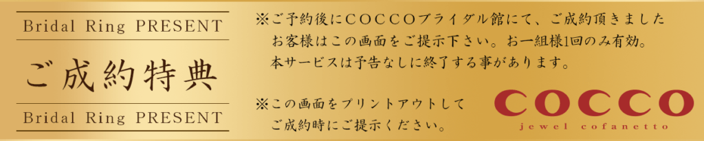 COCCOご成約特典